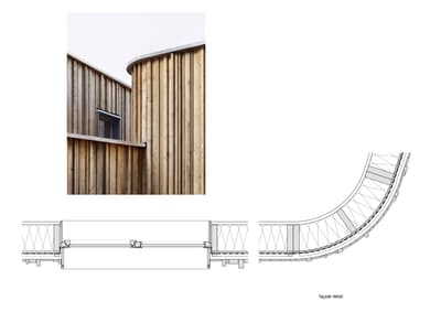 Architectural project - natural materials, architectural detail, eco-friendly design, sustainable materials, passive design, warm tones, contemporary architecture, neutral tones, beige, brown, wood facade, timber facade, exterior design, minimalist facade, natural wood, exterior wall, building design, modern design, facade detail, timber panels, sustainable building, structural detail, construction detail, circular design, clean lines, timber cladding, energy efficient, wood texture, raw finish, eco architecture, wooden structure, vertical slats, building elevation, facade drawing, technical drawing, timber wall, architectural rendering, building section, architectural visualization, facade texture, timber design, wood architecture, modern exterior, wooden exterior, facade concept