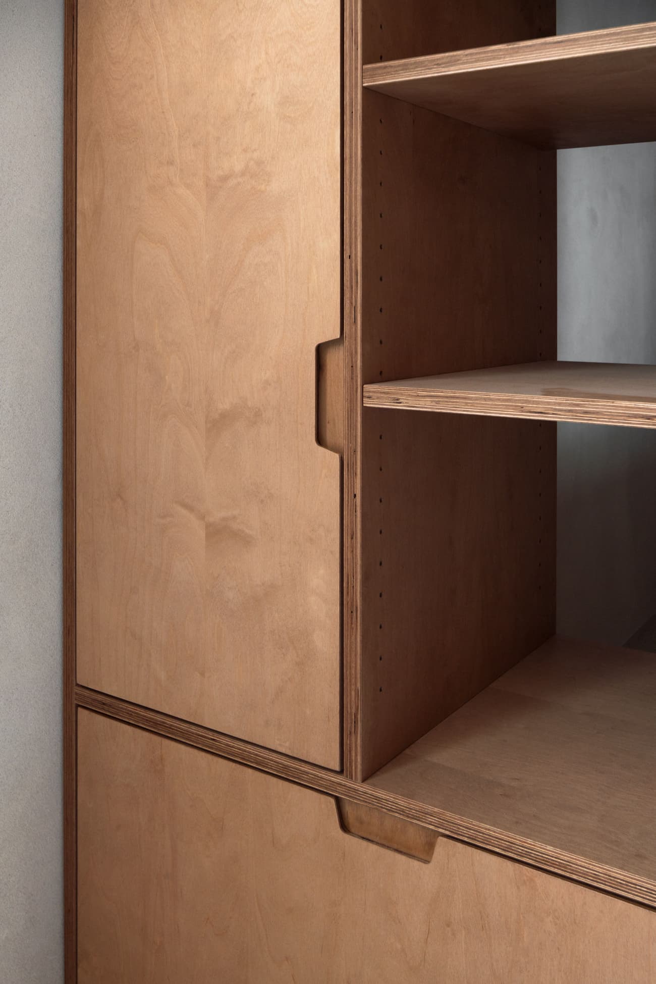 Architectural project - refined style, space-saving, subtle elegance, streamlined design, seamless look, minimalist cabinet, architect’s choice, plywood shelving, custom cabinetry, contemporary look, elegant storage, unadorned surfaces, tidy organization, practical furniture, integrated handle, custom fit, bespoke cabinetry, organic touch, eco-friendly design, timber, plywood, light wood, functional design, Scandinavian influence, simple design, honey wood, minimalist vibe, sleek lines, minimalist style, neutral palette, clean aesthetic, natural finish, warm wood, simple elegance, Nordic design, wood texture, earthy tones, sustainable material, minimalist aesthetic, modern furniture, timeless design, built-in storage, modern interior, smooth finish