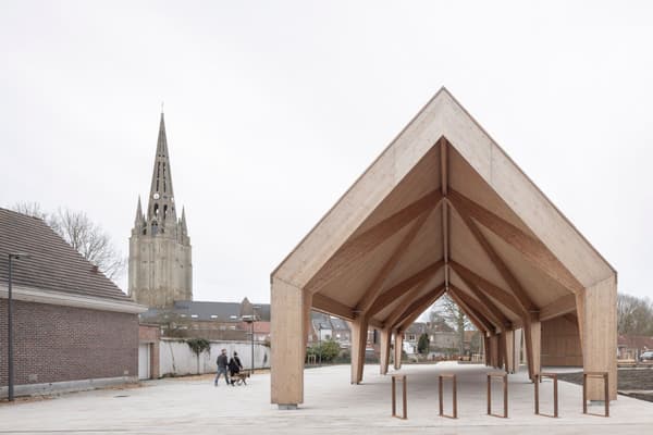 Architectural project - public venue, natural design, landmark building, timber pavilion, architectural landmark, communal area, civic architecture, wood, timber, sustainable design, contemporary architecture, neutral tones, timber structure, exposed beams, plywood, city architecture, gathering space, beige, light wood, engineered wood, wood beams, minimalist design, outdoor pavilion, public space, social hub, urban design, minimalist structure, modern pavilion, light tones, clean lines, simple elegance, white, inviting space, open pavilion, open air, eco architecture, open space, architectural feature