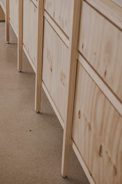 Architectural project - DIY furniture, cozy feel, contemporary look, bespoke furniture, plywood furniture, sustainable furniture, raw plywood, warm interior, natural materials, warm tones, neutral tones, light wood, natural wood, eco friendly, simple design, rustic vibe, Scandinavian style, minimalist design, timber panels, wood panels, clean lines, Nordic design, beige tones, artisanal design, wood grain, tactile surface, wooden texture