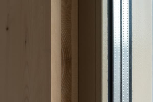 Architectural project - metal texture, timber grain, minimalist detail, interior detail, refined design, natural materials, architectural detail, eco-friendly design, wood, timber, metal frame, metal, timber frame, warm tones, contemporary style, neutral tones, beige, light wood, modern design, industrial touch, simple elegance, Nordic style, wood frame, structural element, wood grain, subtle texture, Scandinavian design, timber panel, craftsmanship, smooth finish, wood panel, texture contrast