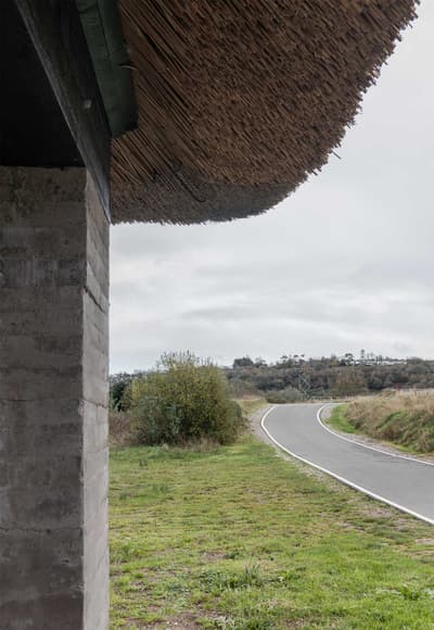 Architectural project - rural escape, straw, ecological building, minimal design, natural materials, raw materials, outdoor space, outdoor living, passive design, sustainable design, natural tones, eco design, grey, green, concrete, natural setting, rural architecture, simple design, rustic vibe, vernacular architecture, eco-friendly construction, scenic view, landscape integration, countryside home, landscape view, textured wall, countryside view, earthy tones, nature connection, rural setting, environmental architecture, green design, rustic aesthetic, low impact, pastoral scene, sustainable living, concrete wall, rural retreat